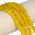 African Recycled Glass Beads 7-9mm Frosted Yellow