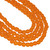 African Recycled Glass Beads 7-9mm Frosted Orange