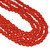 African Recycled Glass Beads 7-9mm Frosted Red