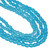African Recycled Glass Beads 6-8mm Frosted Blue