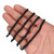 African Glass Beads 3-4mm Black