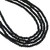 African Glass Beads 3-4mm Black