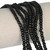 African Glass Beads 3-4mm Black