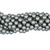 Crystal Glass Pearls 8mm Silver