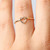 14K Gold Filled Heart Love Knot Ring Size 8