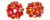 5 Pcs Acrylic Rhinestone Beads 12mm Red
