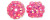 5 Pcs Acrylic Rhinestone Beads 12mm Hot Pink