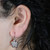Swarovski Crystal  Flower Sterling Silver Earrings Model