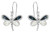 Swarovski Midnight Blue Crystal Sterling Silver Dragonfly Earrings