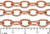 1 Ft 6.5X4.5 mm Unsoldered Links Solid Copper Chain