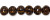 12mm Pumpkin Ceramic Beads Dark Brown