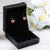 Sterling Silver Swarovski Pink Crystal Heart Earrings Gift Box