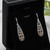 Sterling Silver Light Smoked Topaz CZ Swarovski Crystal Hook Earrings
