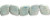 Ceramic Beads Parallelogram Light Blue