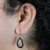 Swarovski Crystal Tri-Color Tear Drop Sterling Silver Earrings Model