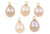 1 Pair Bag of 8 mm Freshwater Natural Pink Rice Pearl Pendants