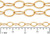 14K Gold Filled Flat Cable Chain 3x4 mm