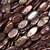 Flat Oval Biwa Shaped Freshwater Pearls 12-15mm 15 1/2 IN Strand- Brown/Copper Color