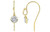 1 Pair 4 mm Clear CZ Drop Earrings With Ball End Earwires