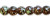 Spray Painted Glass Beads - Brown & Mint