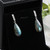 Natural Labradorite Sterling Silver Teardrop Earrings Close-Up