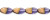 Oval Plated Glass Beads - Gold & Purple