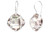 Sterling Silver Pink Amethyst Diamond Shaped Faceted Earrings