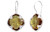 Sterling Silver Smoky Lemon Quartz Diamond Shaped Faceted Earrings