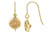 14K Gold Filled Champagne CZ Drop Earrings W/ French Faceted Earwire