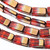 15x8 mm Gold & Red Plated Glass Beads