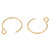 14k Gold Filled Circle Ear Wires 13mm - 2 Pairs