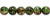 8 mm Green & Brown Spray Painted Beads