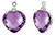 12x16 mm Amethyst Heart Shaped Pendant
