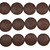 Coin Shaped Lava Beads 26mm 14 IN Strand-Brown