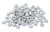 25 GM 6.8 mm Silver Donut Corrugated Plastic Beads