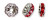 Rhinestone Pave Beads Swiss Red 6mm
