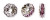 Rhinestone Pave Beads Amethyst Color 6mm