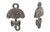18 Pcs 14 mm Zinc Alloy Steel Umbrella Charm