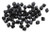 25 GM 6X6 mm Black Faceted Plastic Beads