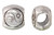 14 Pcs 8.6x9.5 mm Ying & Yang Zinc Alloy Beads