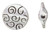 14 Pcs 12 mm Zinc Alloy Disk w/ Swirl Beads