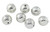 9 Pcs 15.5 mm Silver Plastic Round Beads