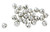 55 Pcs 9 mm Silver Plastic Irregular Nugget Beads