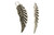 6 Pcs 12x39 mm Zinc Alloy Angel Wing Charm