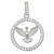 Sterling Silver Soaring Bird Pendant with AAA Cubic Zirconia