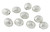 9 Pcs 21x18 mm Silver Plastic Decorated Oval Beads