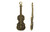 10 Pcs 13x40 mm Zinc Alloy Violin Charm