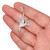 Sterling Silver Bird in Flight Pendant W/ CZ