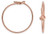 14K Rose Gold Filled Wire Hoops