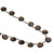 Faceted Pear Gemstone Beads 8x8mm 15 1/2 IN Strand-Smokey Quartz